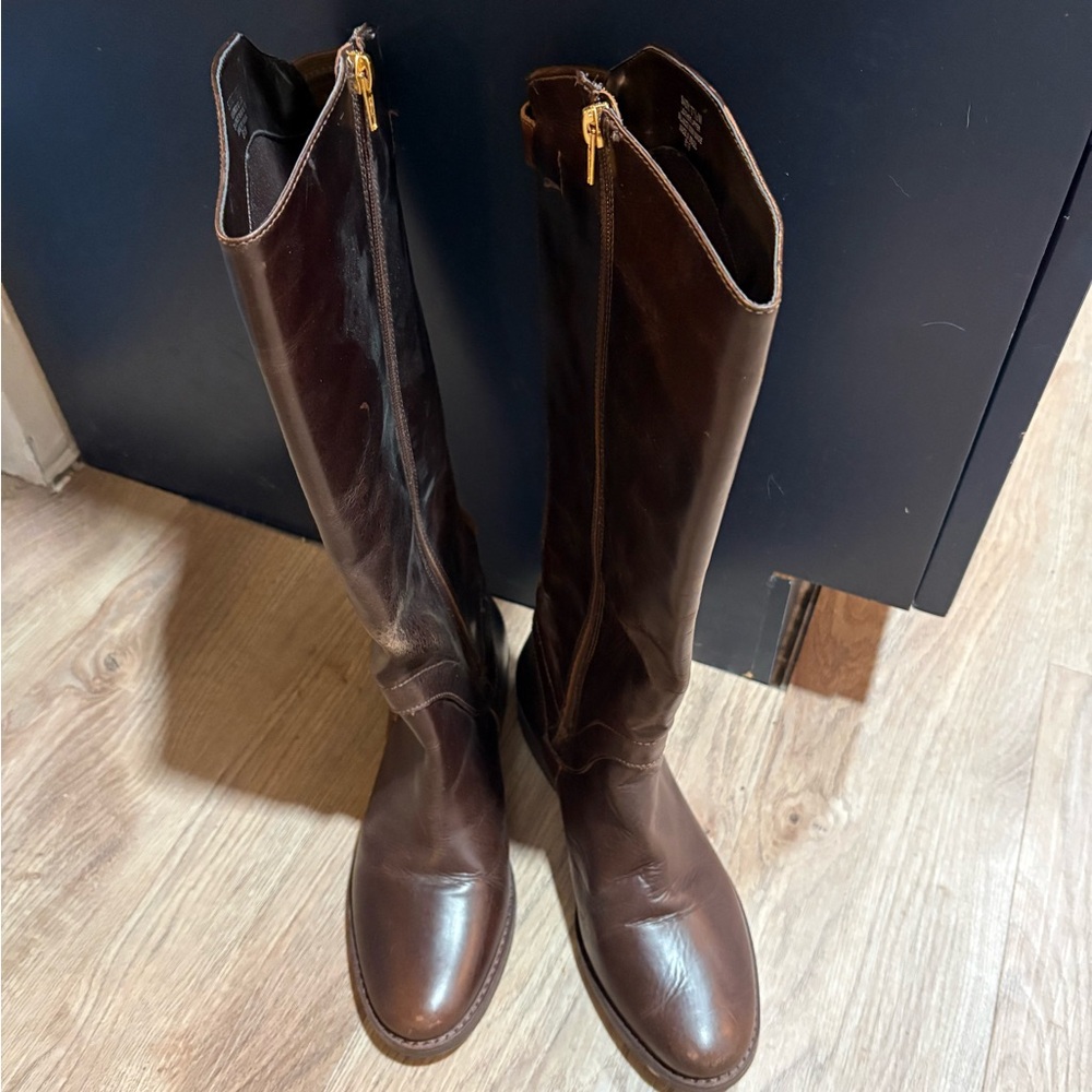 Steven by Steve Madden "Sady" Women’s Leather Riding Boot brown 7.5M